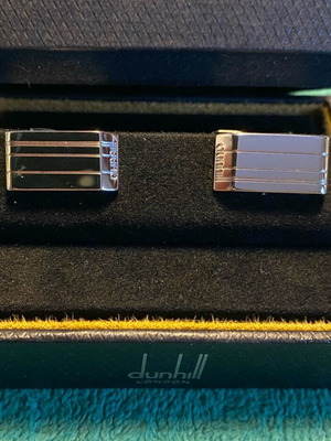 Dunhill cufflinks new, white