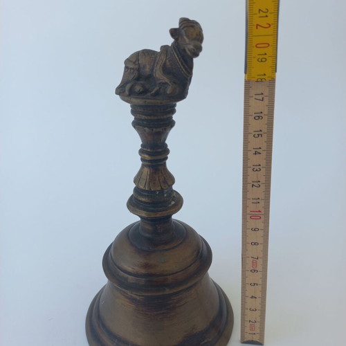 Large old brass bell like new antique