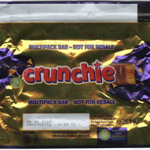 Cadbury wrappers used, pack of 10 for collectors
