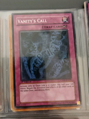Yu-Gi-Oh card Vanity's Call like new