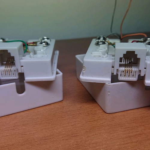 External telephone sockets used, set of 2 pieces
