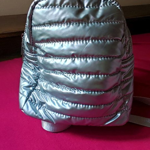 Silver backpack bag like new