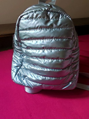 Silver backpack bag like new