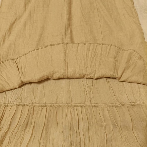 Vintage Midi Skirt Forel like new, beige with linen and lace