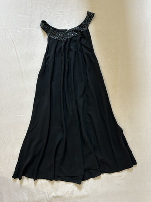 Black Dress with Halter Neckline like new, made in Italy