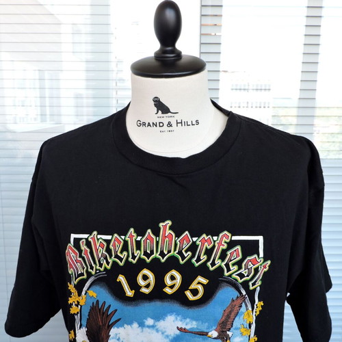 Vintage Motorcycle 1995 Biketoberfest Daytona Beach Black Tee T-Shirt Mens Size XL like new
