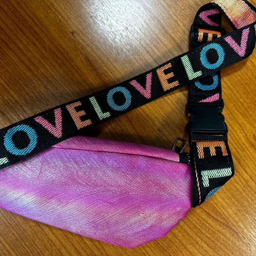 Waist bag for girl used, purple