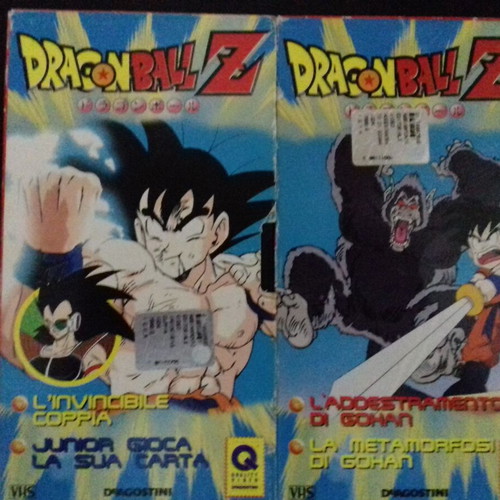 2 DragonballZ VHS episodes 3-4-7-8 Italian version without subtitles