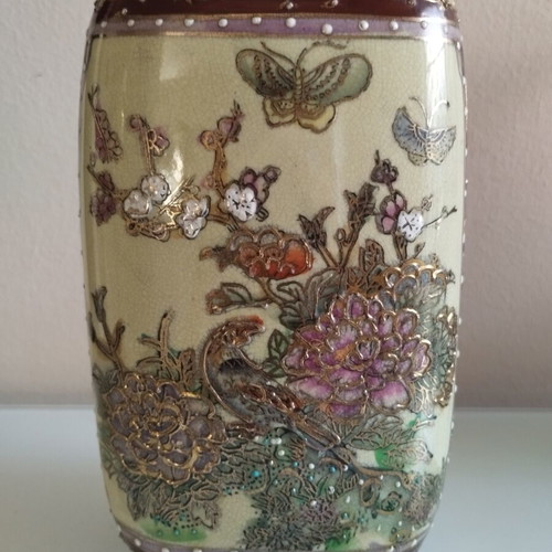 Vintage Royal Satsuma porcelain vase, like new