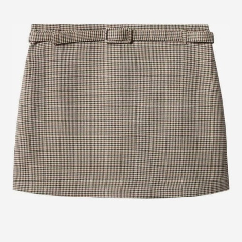 Mango skirt S-M like new, beige and brown with belt