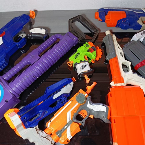 Nerf toy blasters used, assorted models pack