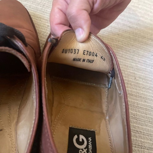 D&G men's leather shoes used, size 42, brown