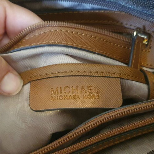 Michael Kors big shoulder bag used, beige brown