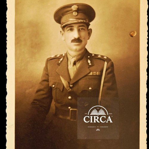 Greek army officer vintage photo used c.1935–1940 Kavala