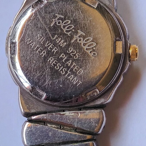 Folli Follie women's watch refurbished, silver plated, white and silver