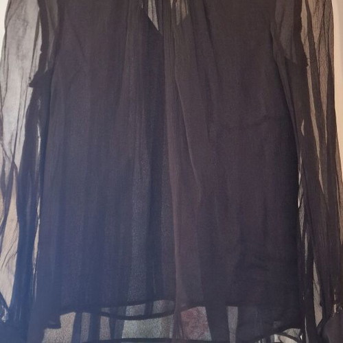 Zara black medium shirt like new with see through sleeves