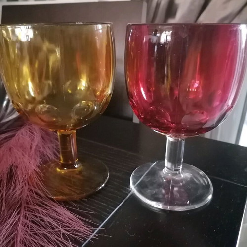 Collectible candlesticks used, vintage, goblet-shaped, set of 2