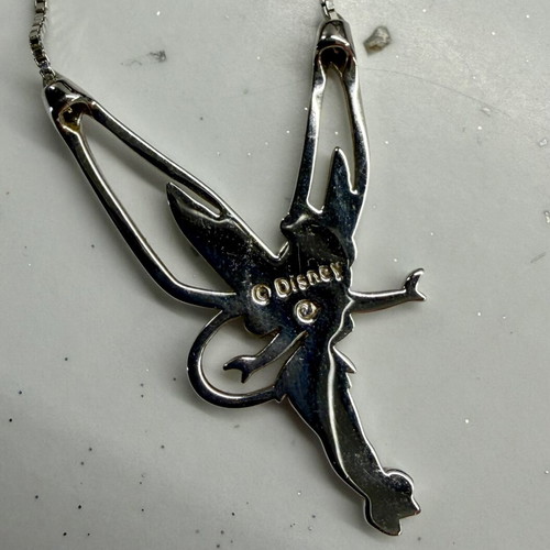 Swarovski Tinker Bell necklace with crystals, silver tone