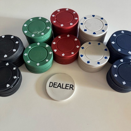 Poker chips like new, set of 90 pieces