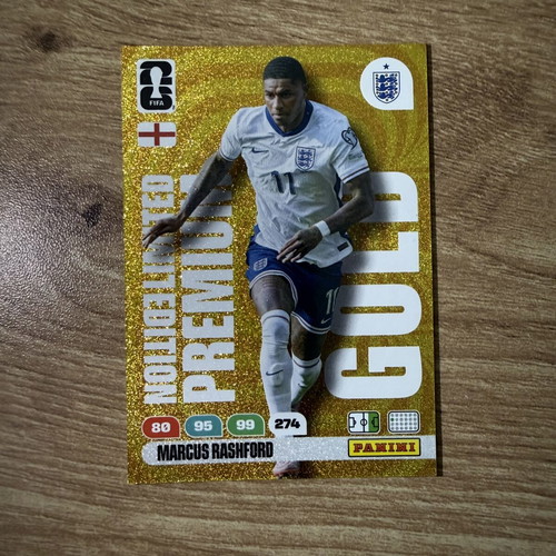 Marcus Rashford Premium Gold Limited Edition Sticker New