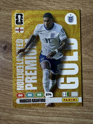 Marcus Rashford Premium Gold Limited Edition Sticker New