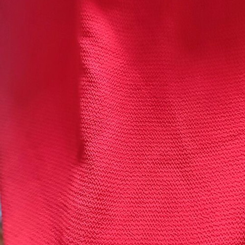 Red sleeveless flowing top used, size S, semi transparent material