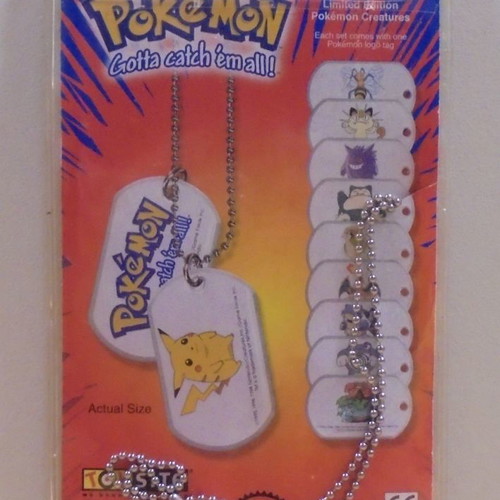 Pokemon Poliwrath old promotional metal dog tag Nintendo 1999 new