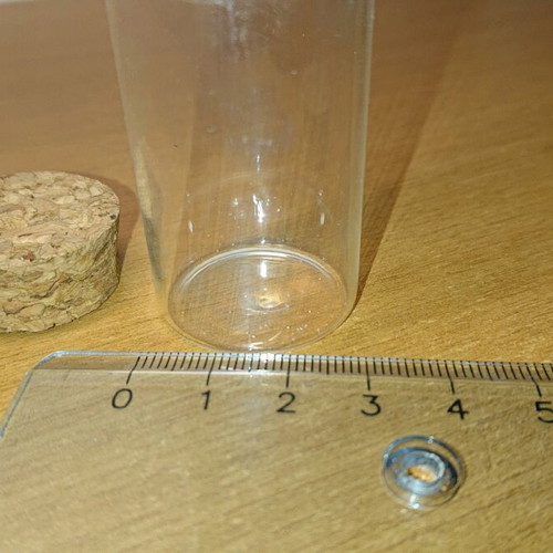 Glass bottle with cork stopper like new
