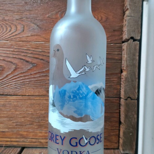 Grey Goose bottle used for collectors and crafts