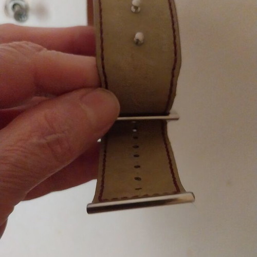 Just Cavalli watch used, leather strap mint green