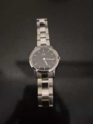 Daniel Wellington Iconic Link ρολόι 36mm μαύρο καντράν μεταχειρισμένο