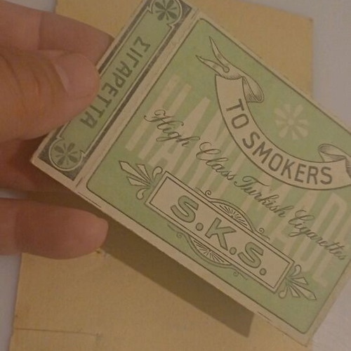 Handmade vintage cigarette packs like new, pack of 2 pieces
