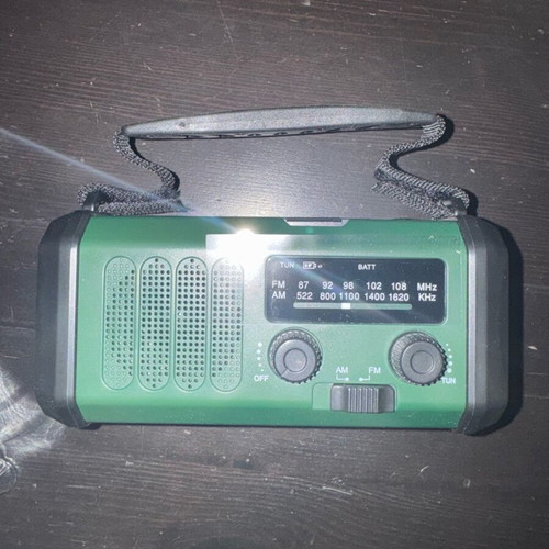 Emergency radio with solar charging and torch new