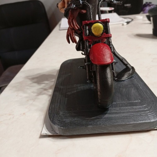 Taz Looney Tunes figure on motorcycle, new
