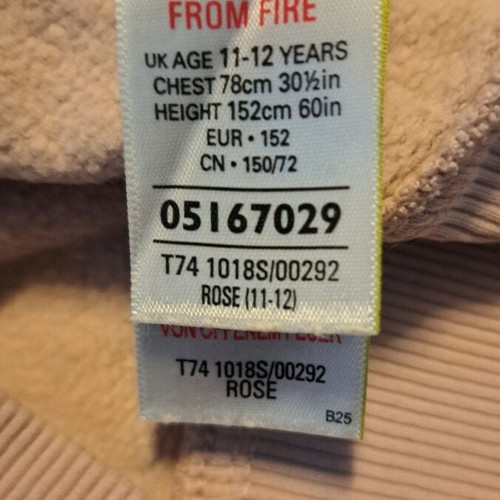 Hoodie zipper jacket used pink Marks & Spencer size 146 cm