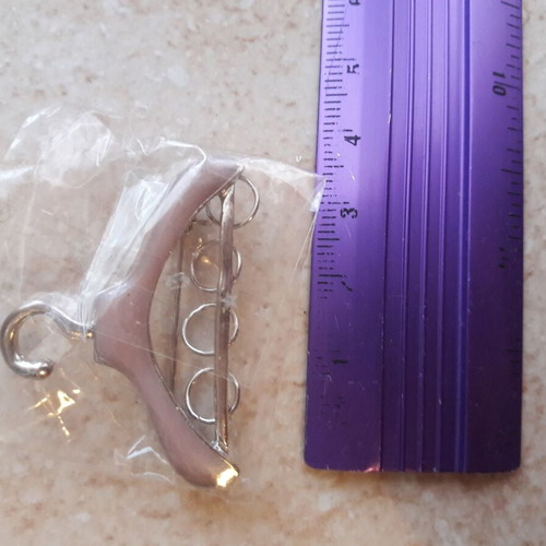 Set of 2 craft hangers, one pin brooch, one without