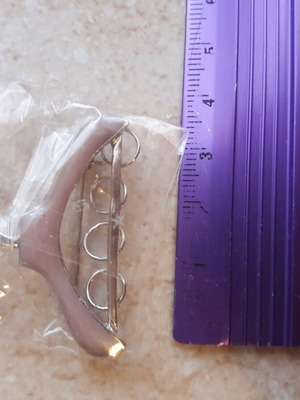 Set of 2 craft hangers, one pin brooch, one without