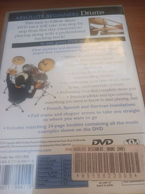 Absolute Beginners Drums DVD new