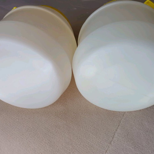 Set of 2 plastic jars with lid 3000ml, new