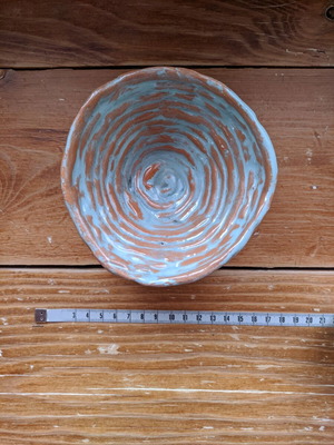 Handmade ceramic vase new, hand-painted with glazing