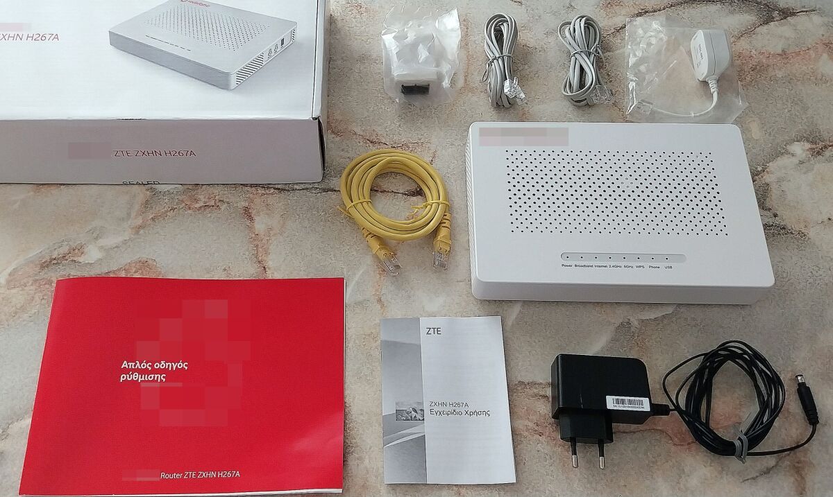 lan ZTE ZXHN H367A Wi-Fi Router - Fast 2167Mbps Speed, 4 LAN Ports