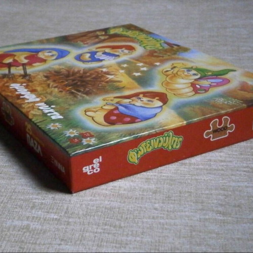 Glo Worm puzzle set of 2, wooden, 80s, El Greco