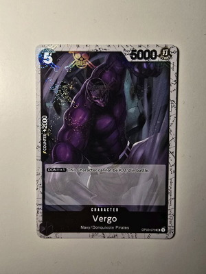 Vergo One Piece Card Game OP03-079 Reverse Pirate Foil PRB σαν καινούργιο