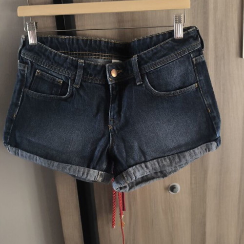 H&M denim shorts used, dark blue, size M