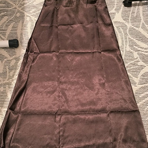 Satin midi skirt brown Trendyol new, with side zipper