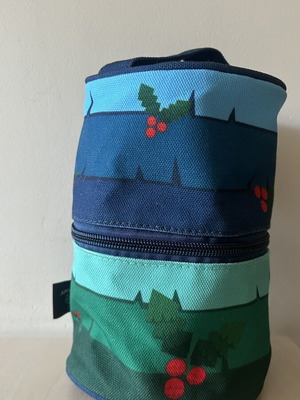 Apivita toiletry bag new, multicolor cylindrical design