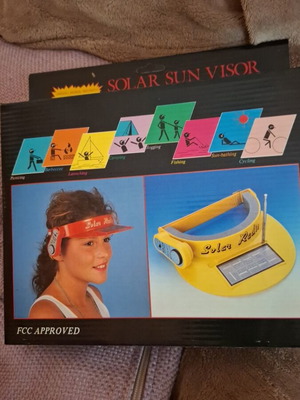 Vintage radio Sun Set solar visor new from 90s stock