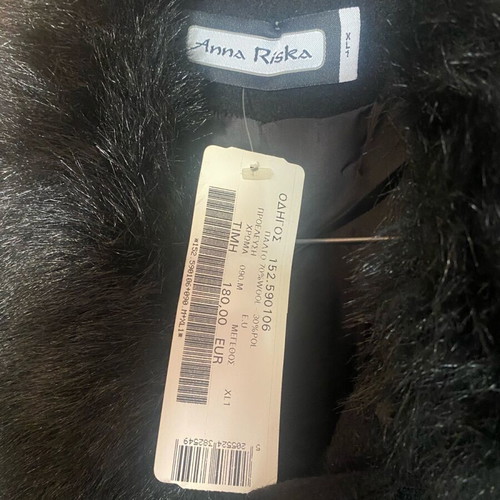 Anna Riska Black Long Coat New With Tags XL