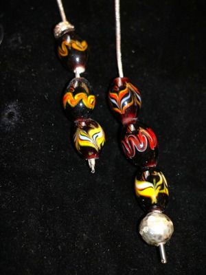 Begleri Murano crystal beads, sterling silver 925, handmade, INDICO JEWELLS