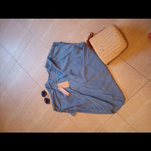 Blue top new, relaxed fit, size S
